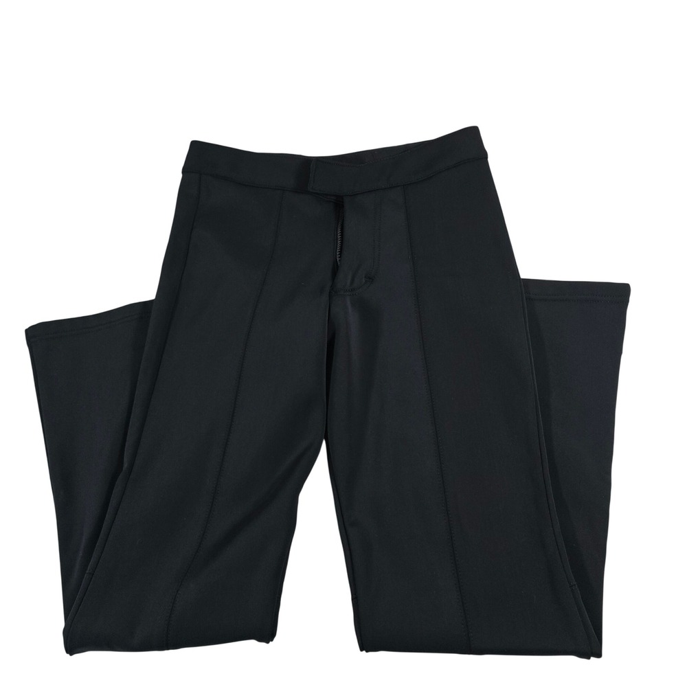 Prana Black Flare Leg Yoga Pants Front Seam Athletic Trousers Womens‎ Medium USA